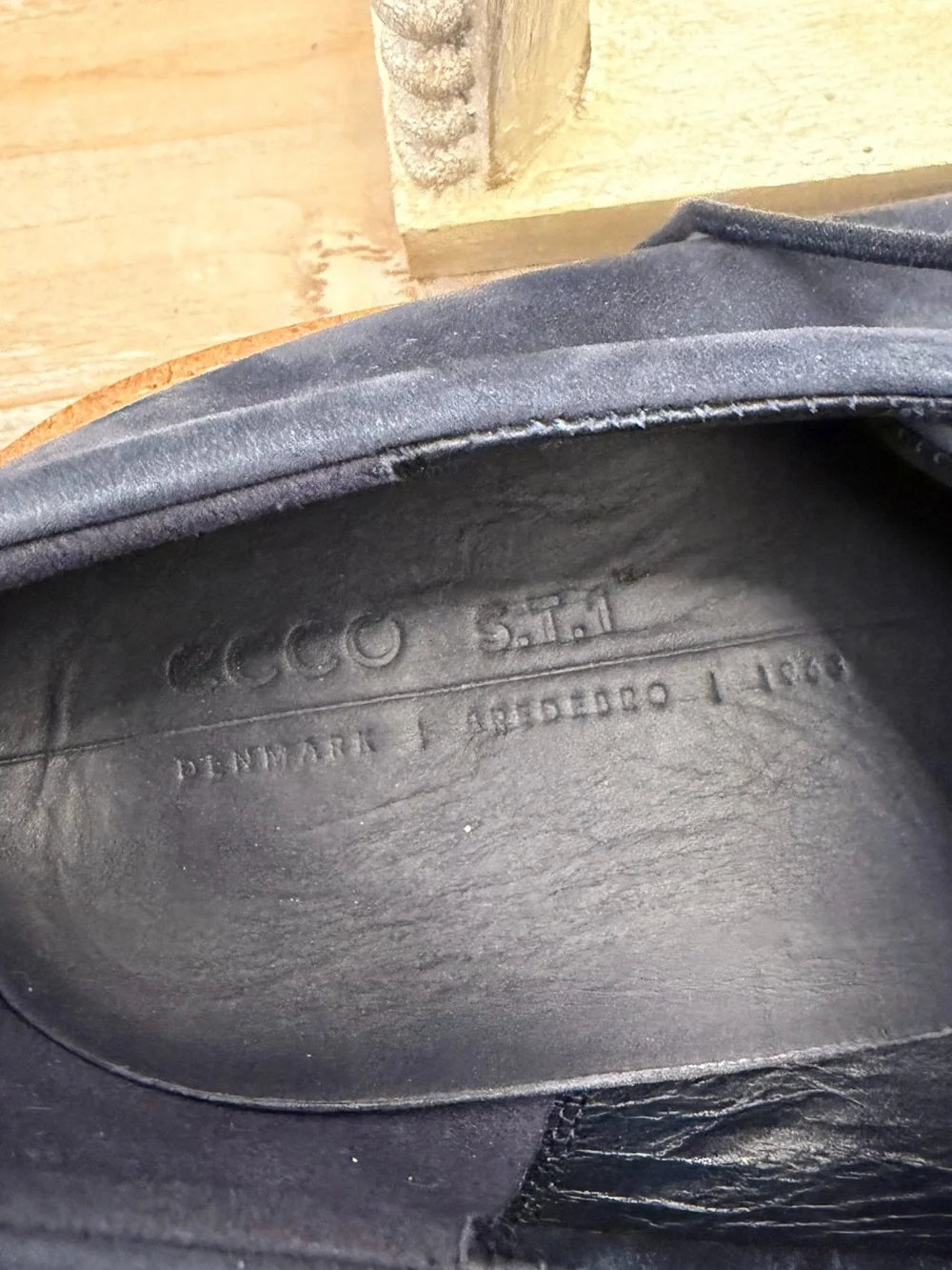 ECCO ST.1 Hybrid Derby Shoes Navy Nubuck Leather Men’s EU 41 US 7-7.5
